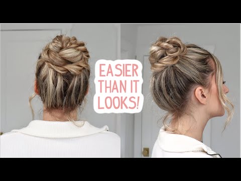 EASIER THAN IT LOOKS! HIGH BUN UPDO FOR THE HOLIDAYS! Short, Medium &amp; Long Hairstyles | Easy Updo