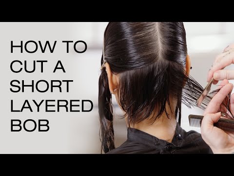 How to Cut a Short Layered Bob | Textured Pixie Razor Haircut Tutorial | Kenra Professional