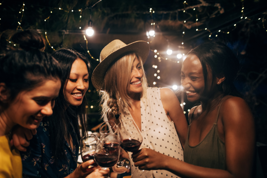 22nd birthday ideas - Photo of four women having a girls night out