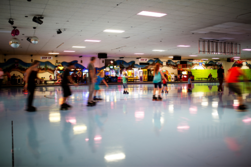 Retro roller skating party